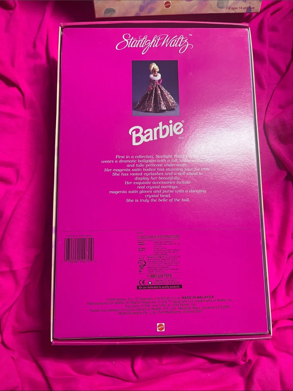 NRFB 1995 Starlight Waltz Barbie Ballroom Beauties